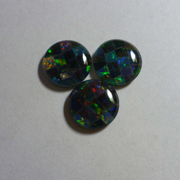 4mm Round Mosaic Triplet Opal