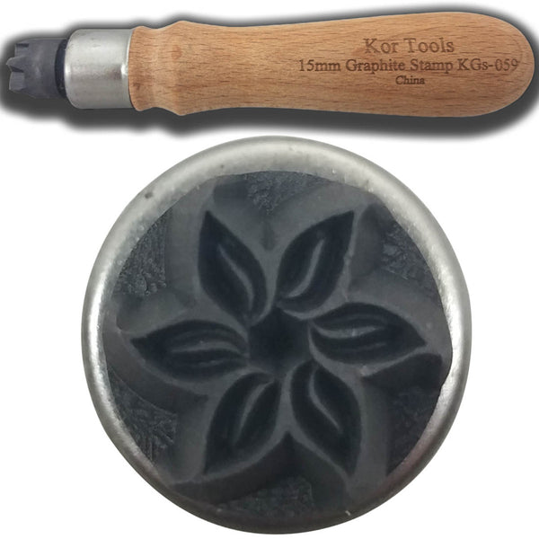 15mm Graphite POINSETTIA Stamp