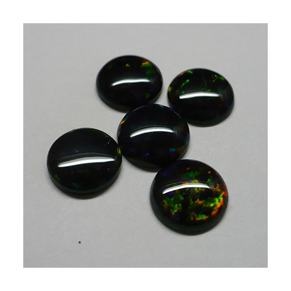 10mm Black Round Opal