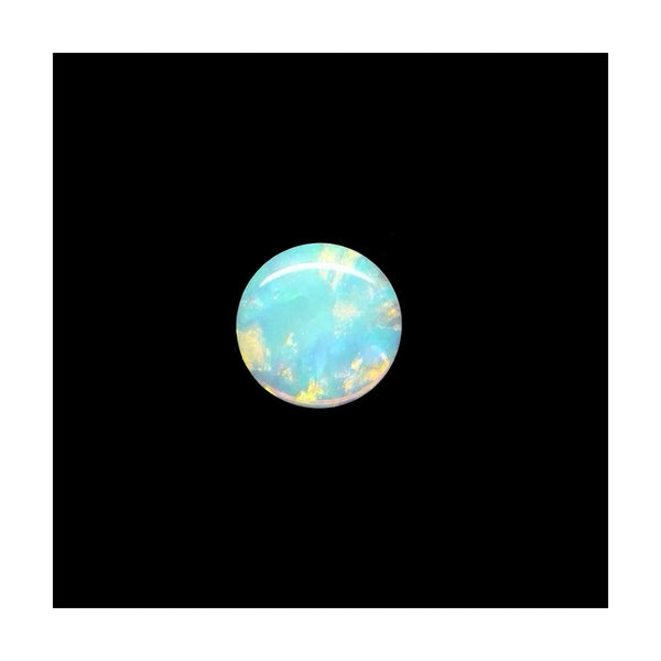 15mm White Round Opal