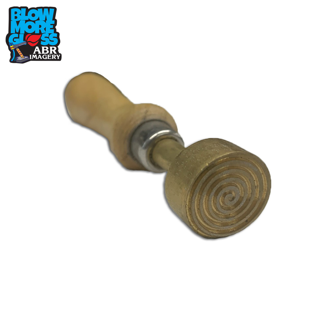 Blow More Glass Tools - Brass Swirl Textured Stamp