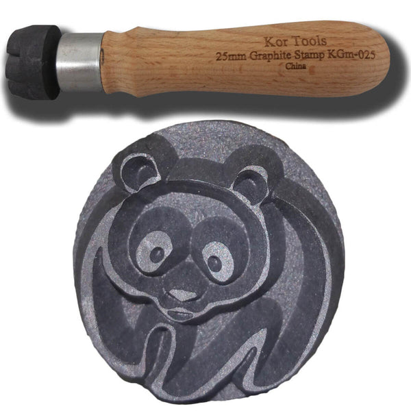 25mm Graphite Panda Stamp