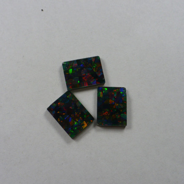 16x12mm Rect. Mosaic Triplet Opal