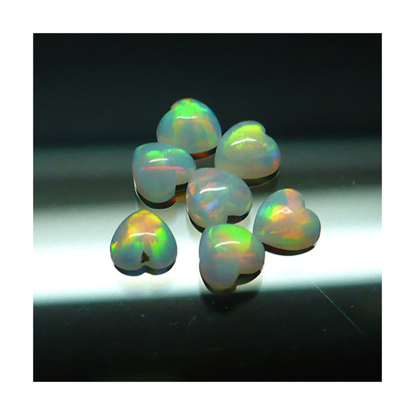 4mm White Heart Opal