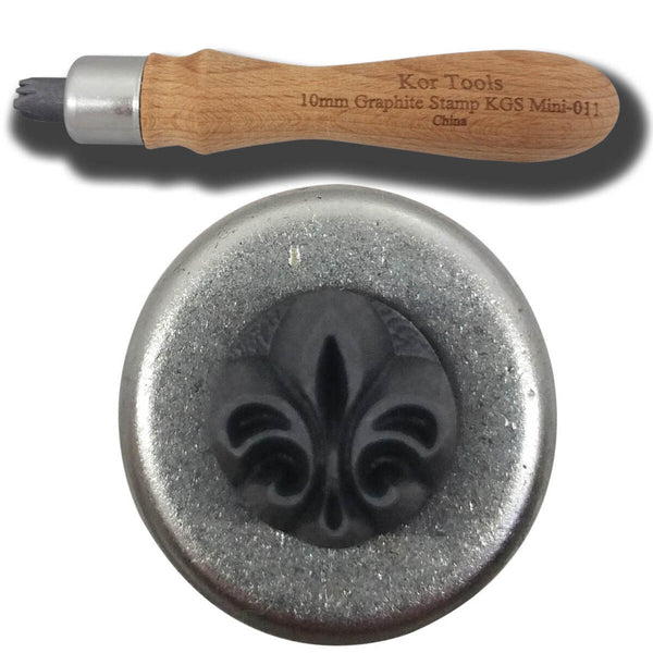 10mm Graphite Fleur De Lis Stamp