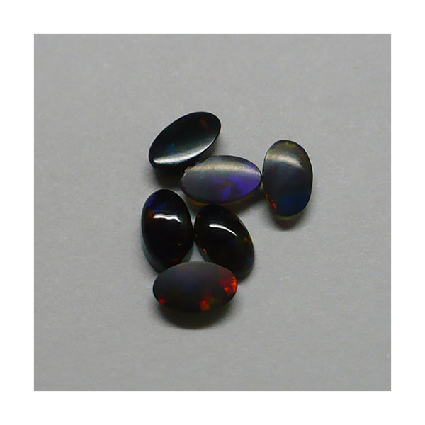 5 x 3mm Black Oval Opal