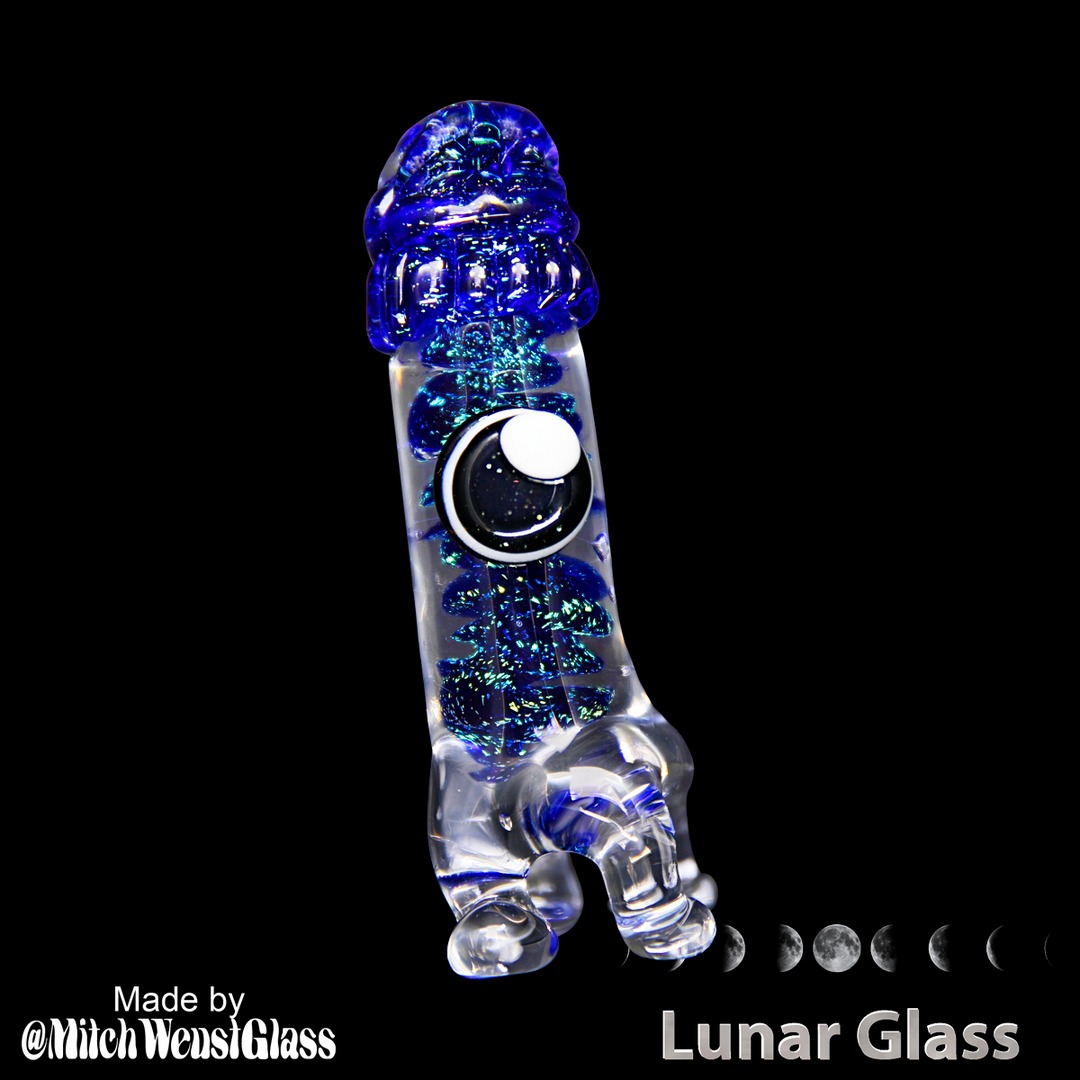 Lunar Glass Blue Inner with Magenta Green Dichro