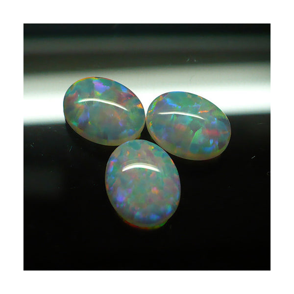 10 x 8mm White Oval Opal