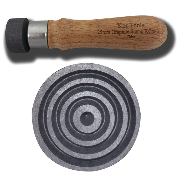 25mm Graphite Bullseye Stamp