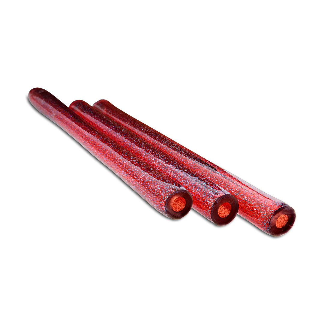 DinkDink Blue/Gold Dichro over Fire Engine Red Tubing