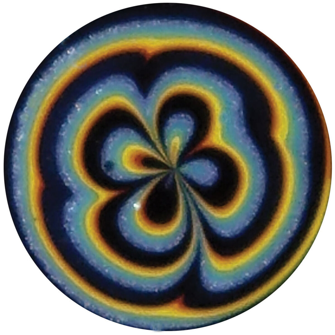Red, Orange, Black, &amp; Blue Flower Millefiori