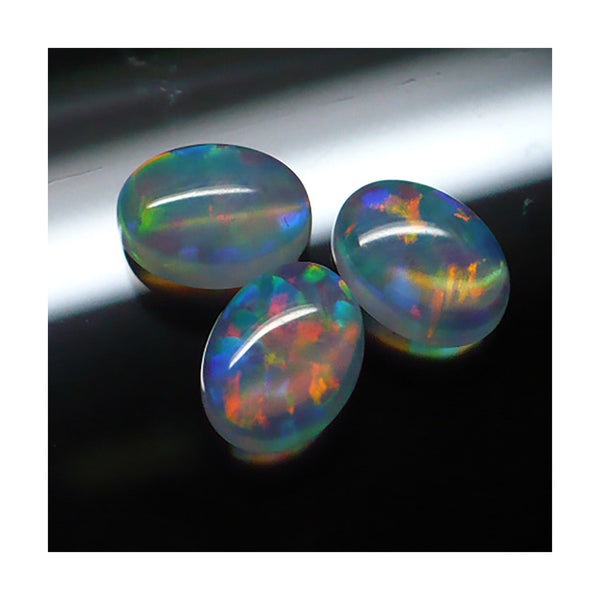 8 x 6mm White Oval Opal