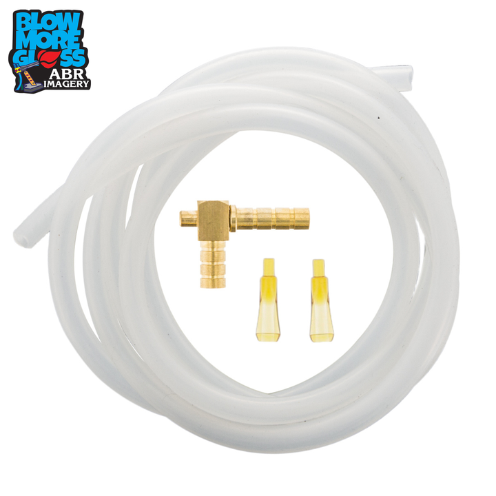 Blow More Glass Tools - 3/8" 90 Degree Bent Brass Swivel Kit
