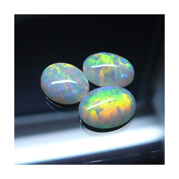 12 x 10mm White Oval Opal