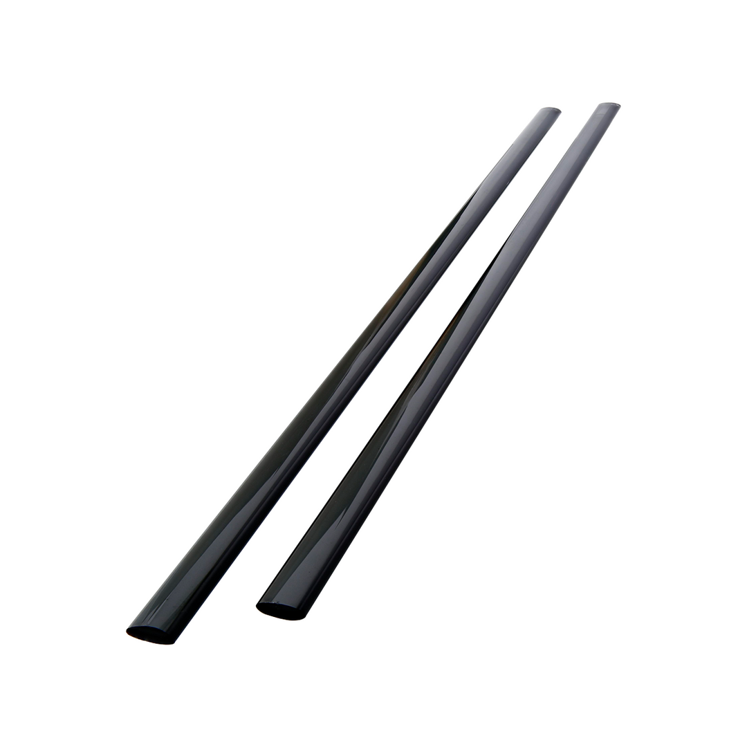 Asian Flat Rod Transparent Black - 15mm x 6mm