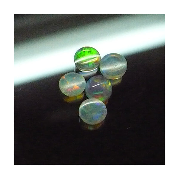 4mm White Round Opal