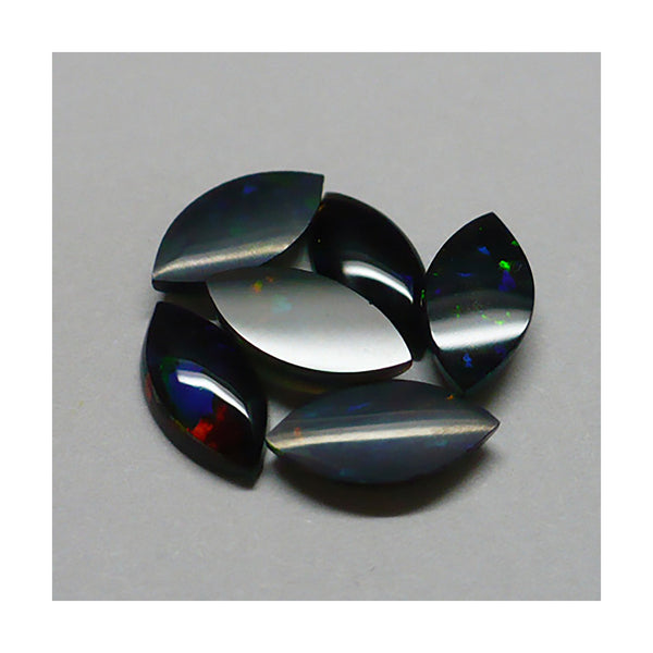 10 x 5mm Black Marquis Opal