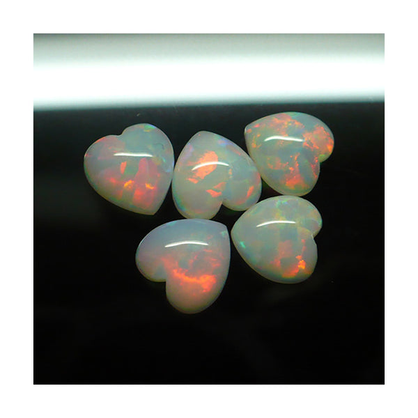 7mm White Heart Opal