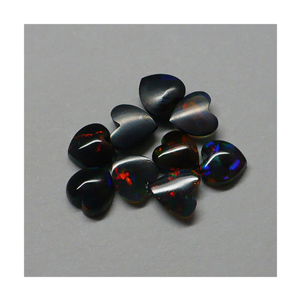 4mm Black Heart Opal