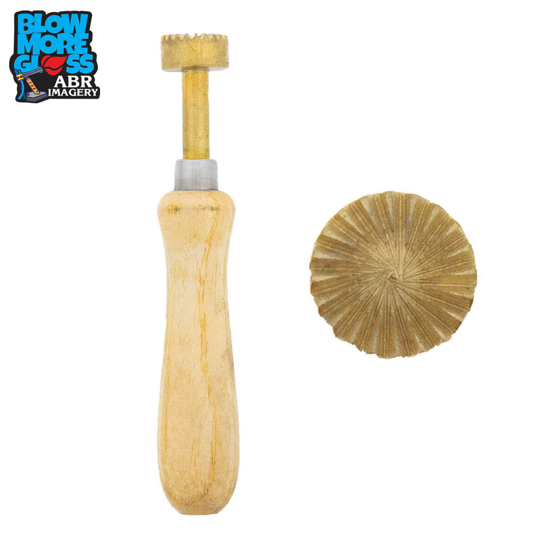 Blow More Glass Tools - Brass Corkscrew Textured Stamp