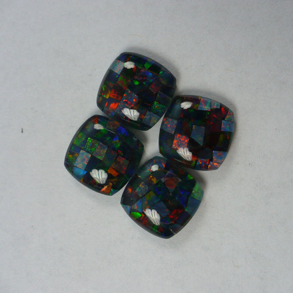 16x12mm Cushion Mosaic Triplet Opal