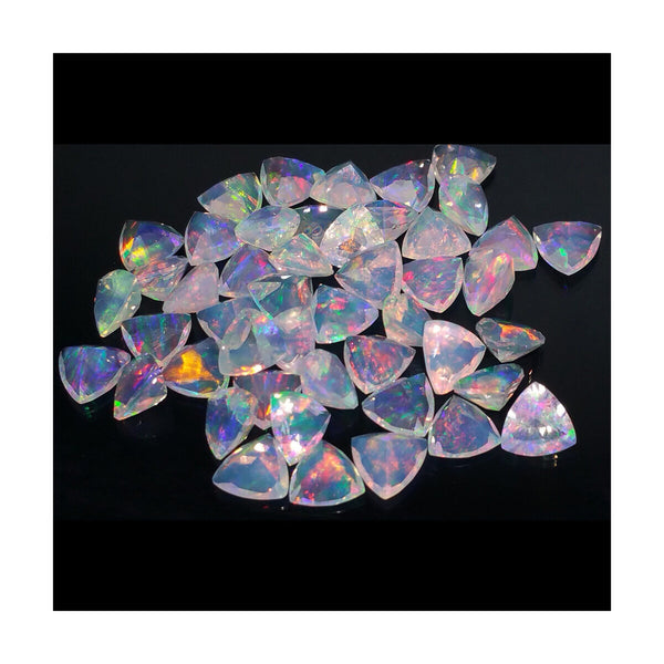 12mm White Faceted Trillion Opal