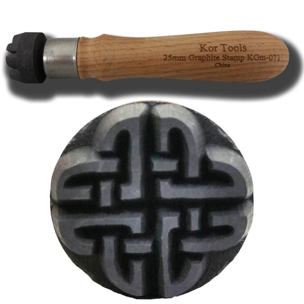 25mm Graphite Celtic Knot 1 Stamp