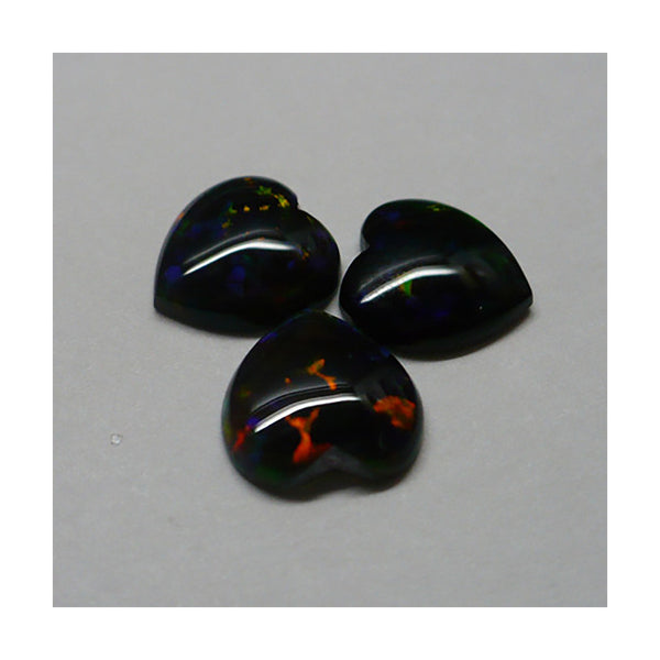 9mm Black Heart Opal