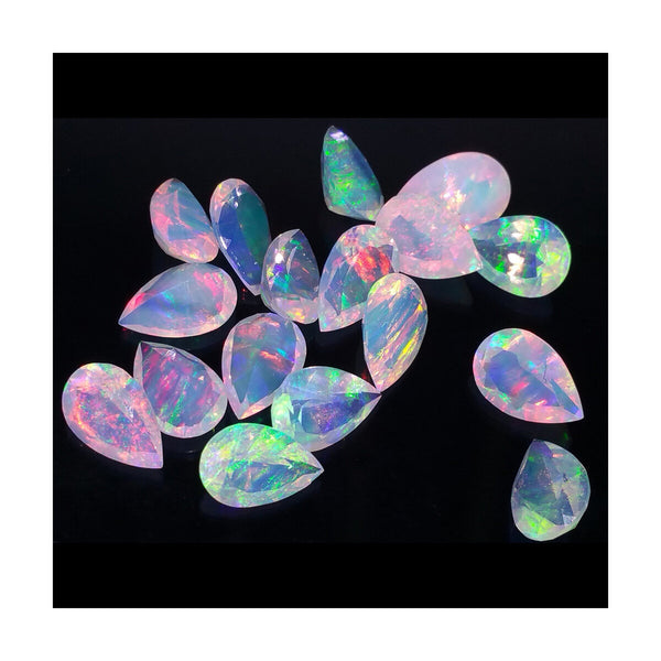 6 x 4mm Faceted Pear Opal