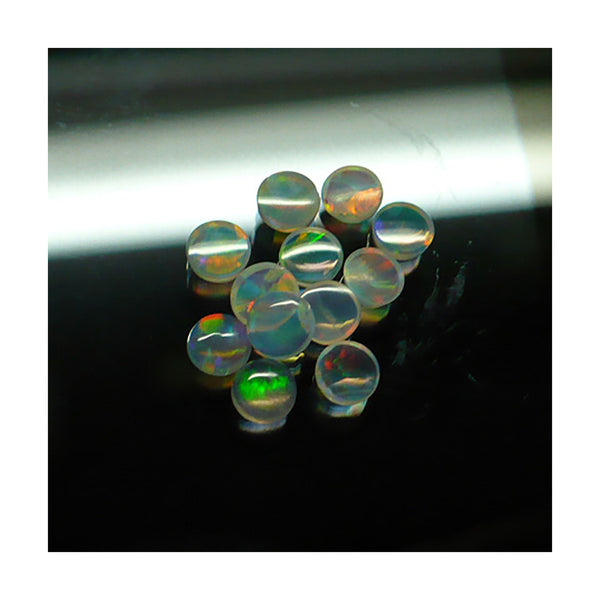 3mm White Round Opal