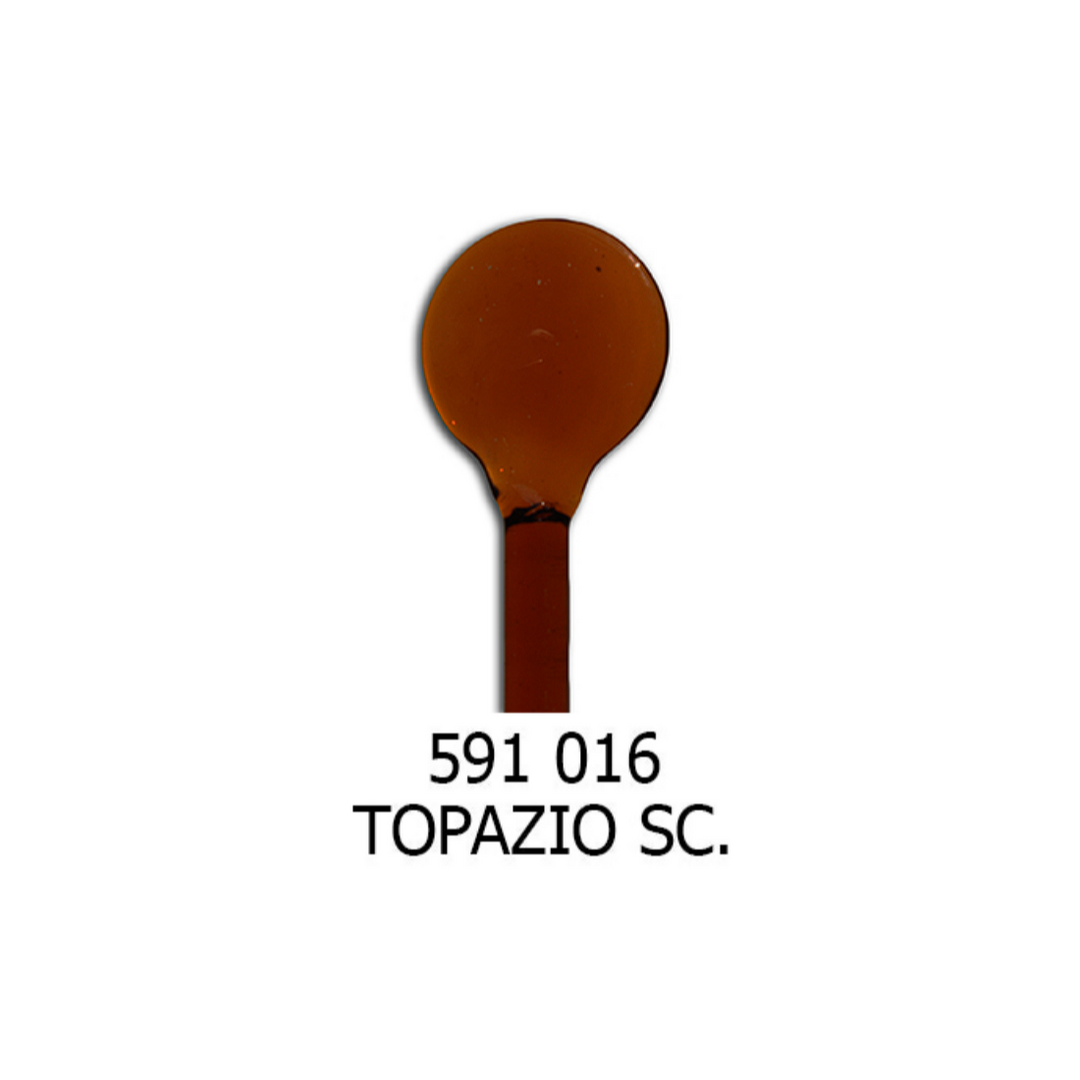 Moretti Dark Topaz Transparent Effetre Glass Rod (4-7mm)