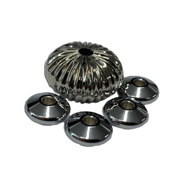 Chrome Metal Bead Set (5pk)