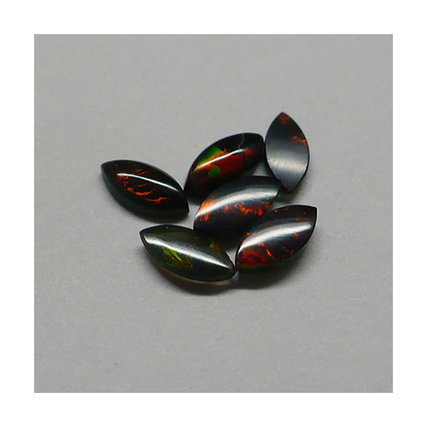 6 x 3mm Black Marquis Opal