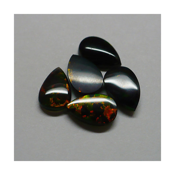 9 x 6mm Black Pear Opal