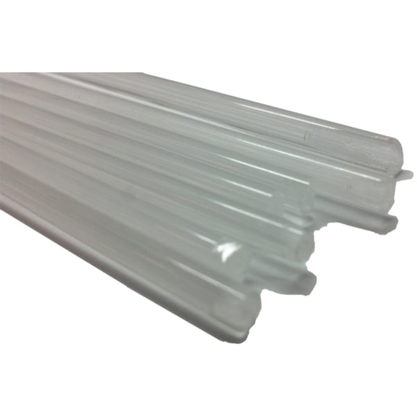 Lauscha Clear with White Lines Rod