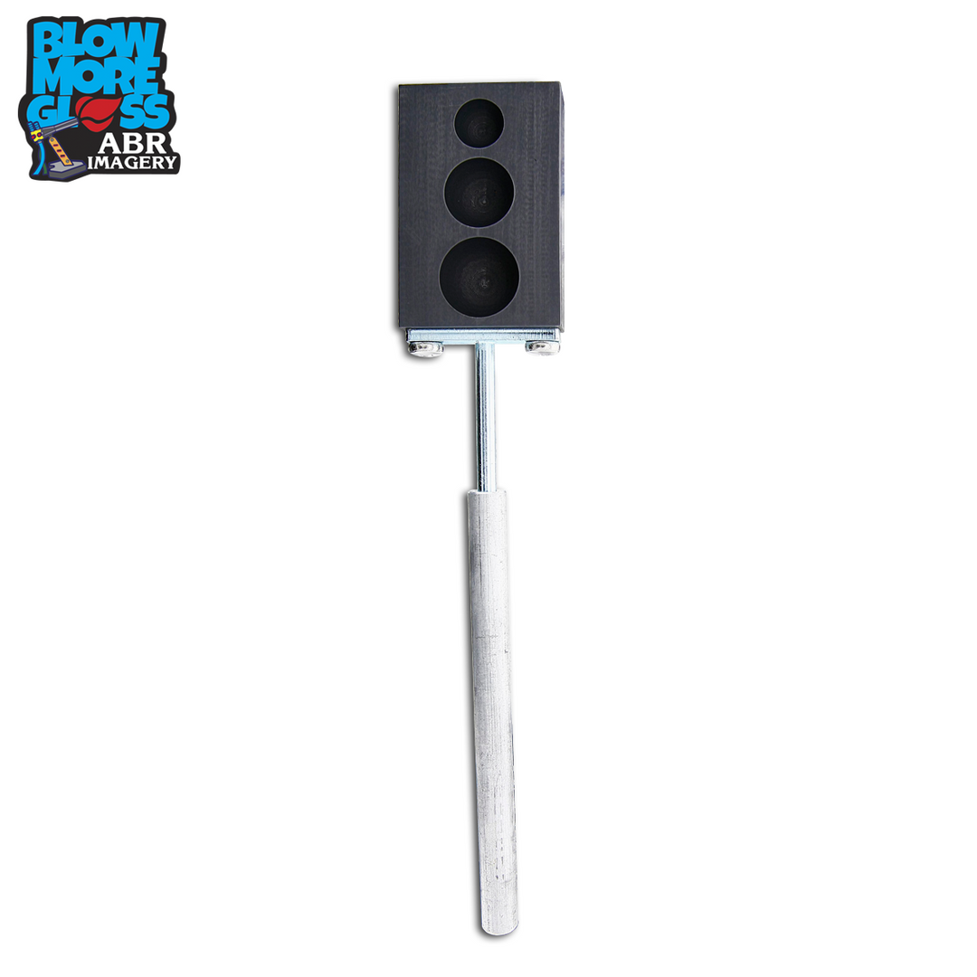 ABR Blow More Glass Tools - 3-Hole Marble Mold