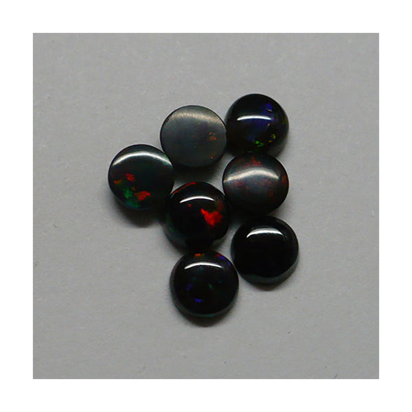 4mm Black Round Opal