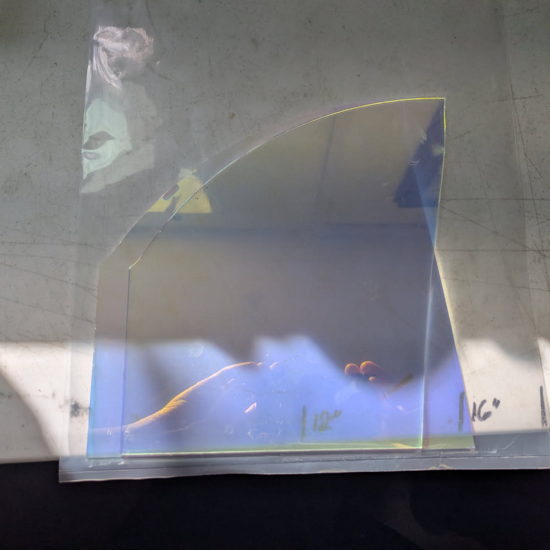 CBS Dichro (1/16") - Cyan/Copper - 33 COE - 2 x 1/4 Sheets - Fire Sale