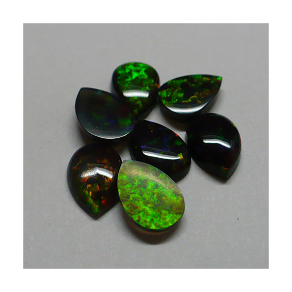 10 x 7mm Black Pear Opal