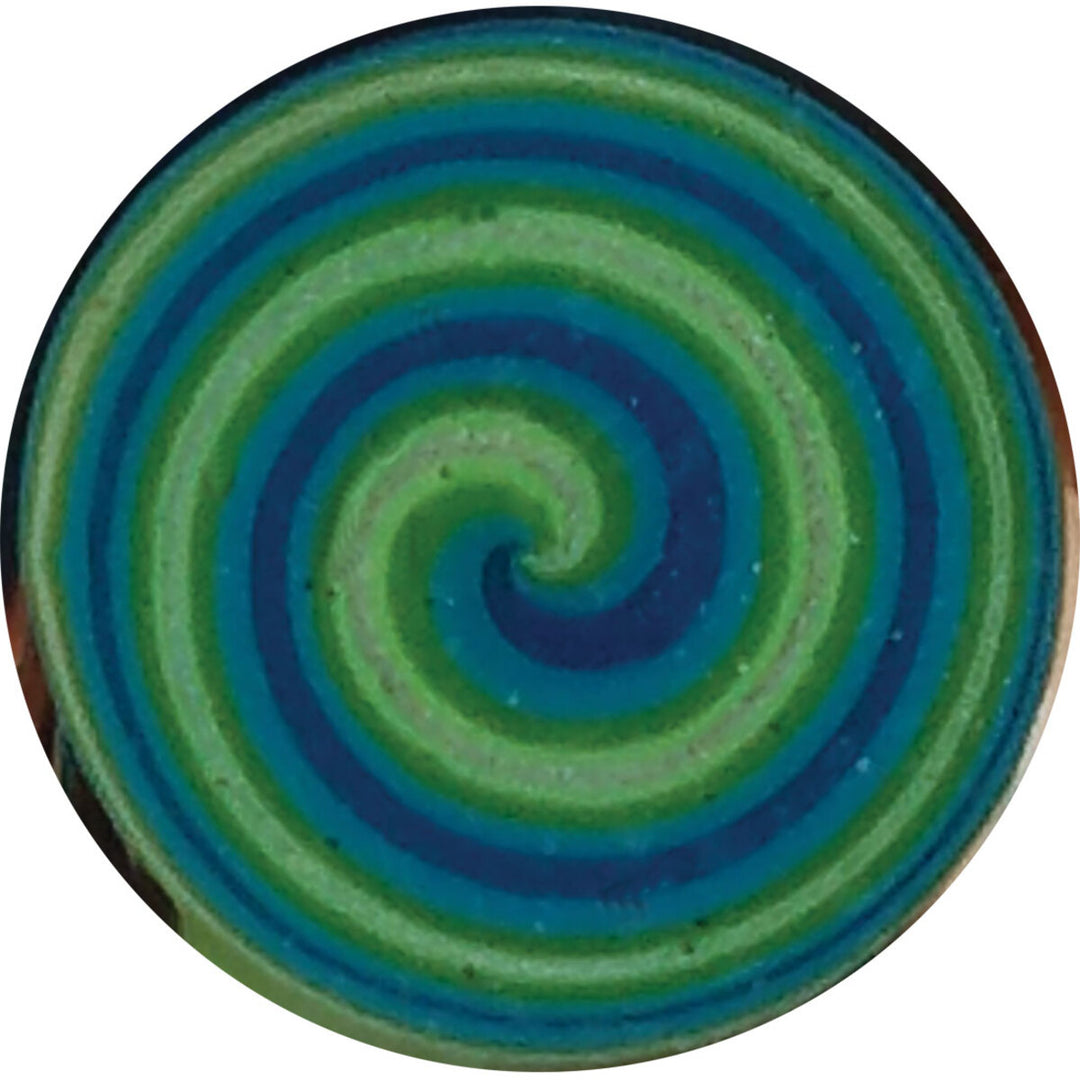 Green and blue faded spiral milli