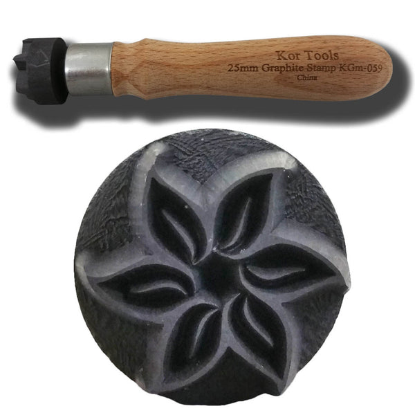 25mm Graphite Flower Stamp