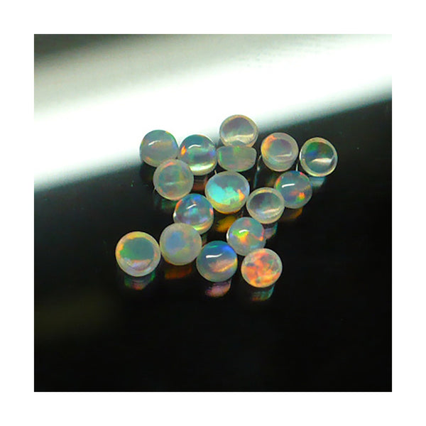 2.5mm White Round Opal