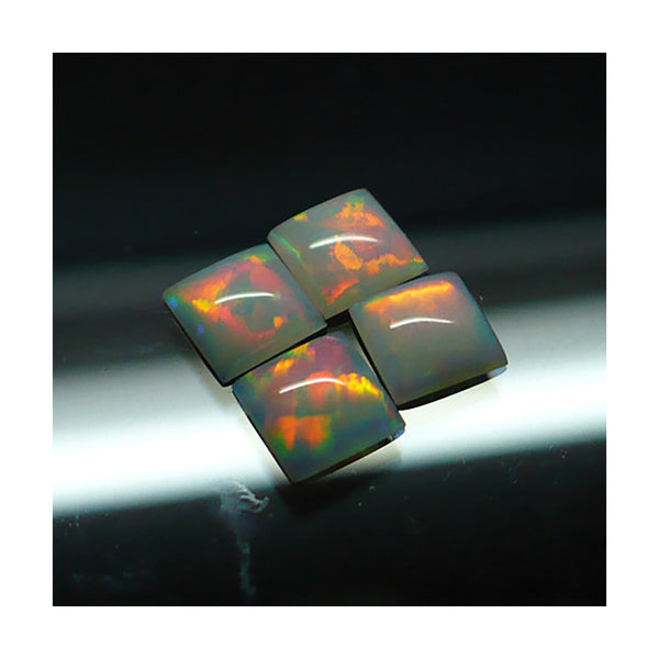 5mm White Square Opal