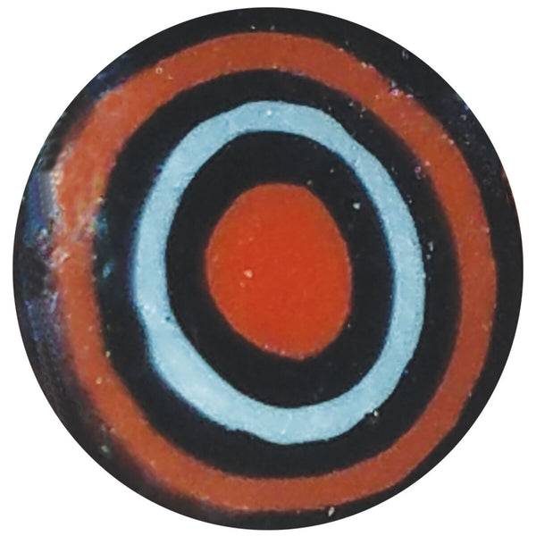 Red black and blue bullseye milli