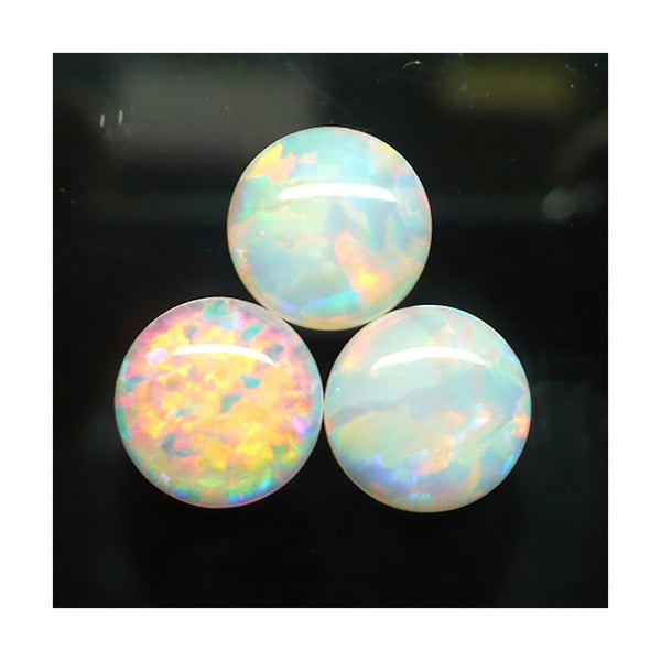 8mm White Round Opal