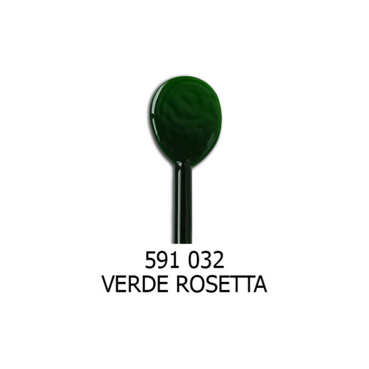 Moretti Verde Rosetta (Green Rose) Transparent Effetre Glass Rod (4-7mm)