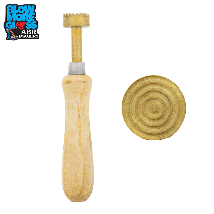 Blow More Glass Tools - Brass Multi-Ring Textured Stamp