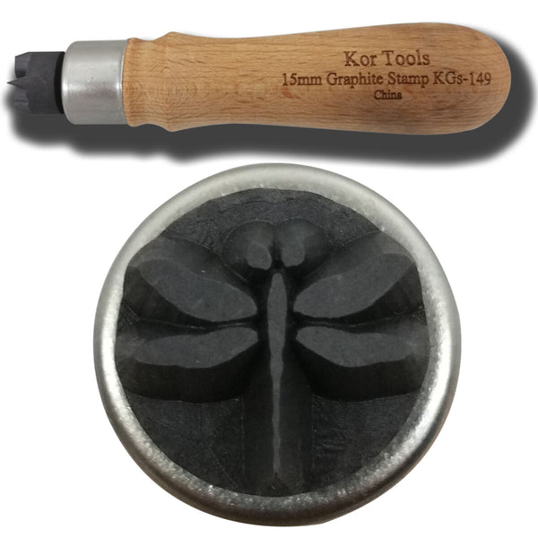 15mm Med. Graphite Dragonfly Stamp