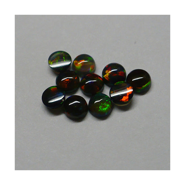 3.5mm Black Round Opal