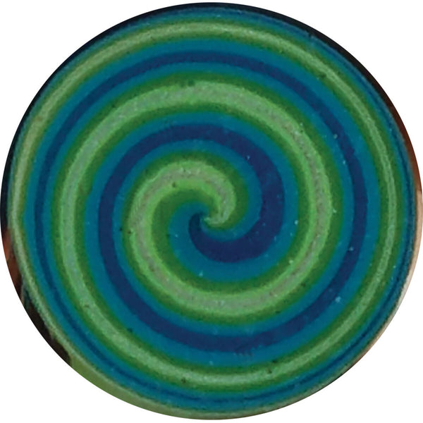 Green and blue faded spiral milli